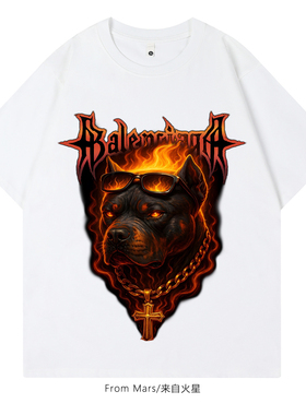 From Mars  Quite shocking loose short-sleeved T-shirt