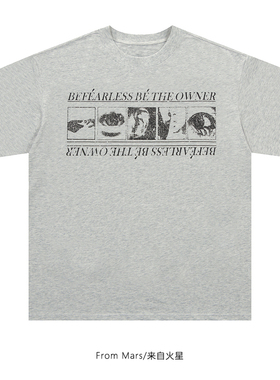 From Mars 完全适配 复古美式夏季新款vintage宽松休闲短袖T恤BF