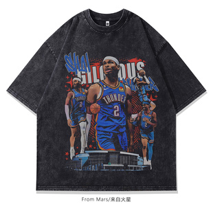 From Mars Sweating summer, short-sleeved T-shirt is loose