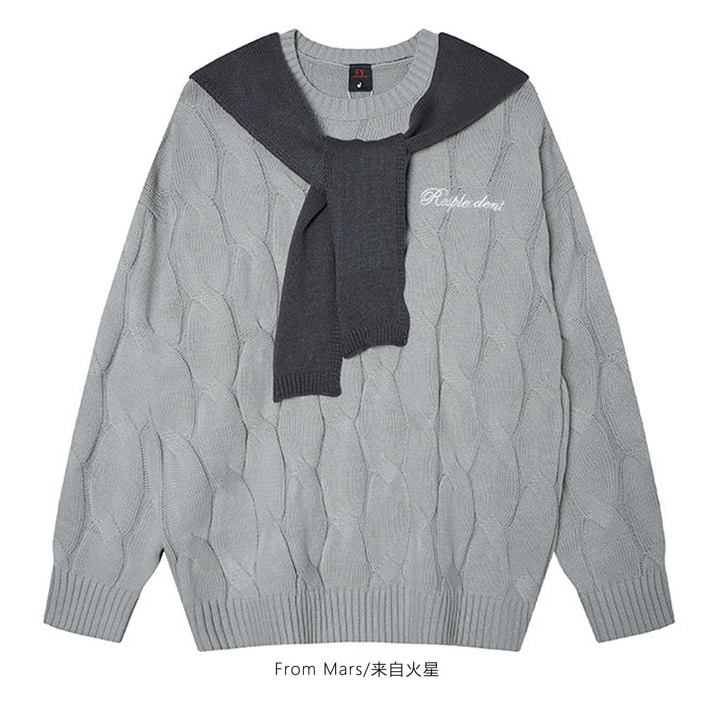 有迹可循设计感宽松慵懒女毛衣