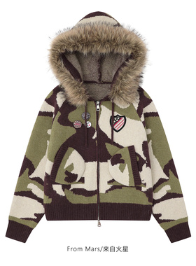 From Mars Yunqi time-dividing wool collar detachable sweater