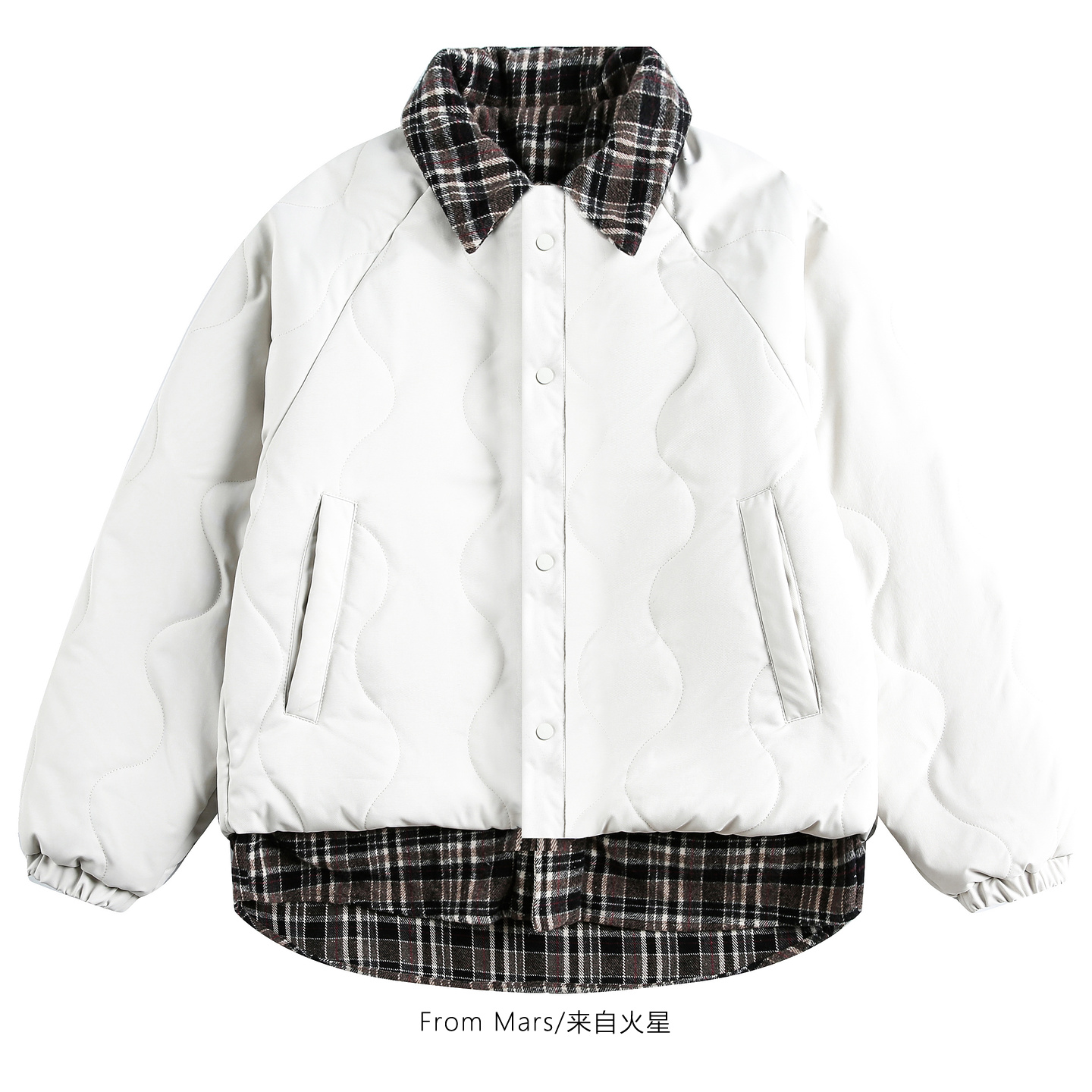 假两件宽松保暖棉服男女外套