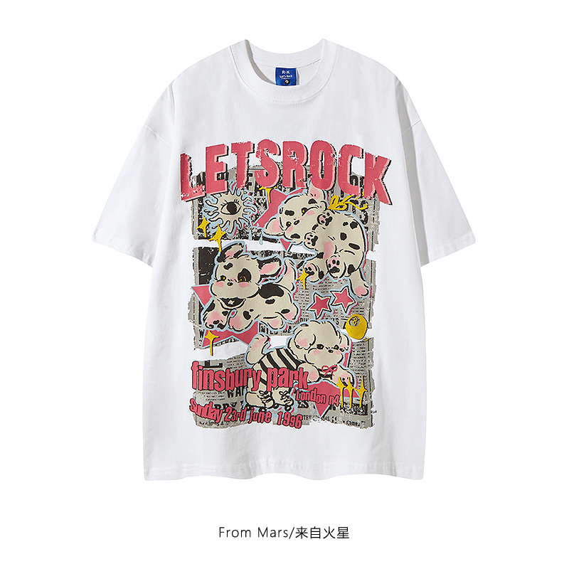 花vintage宽松新款短袖T恤ins