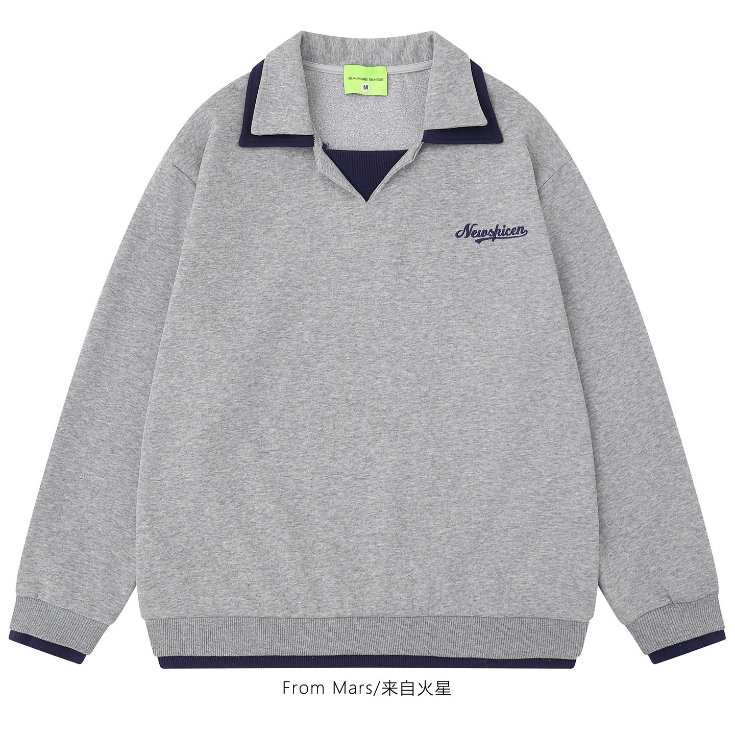 攒了很久宽松翻领卫衣潮POLO衫