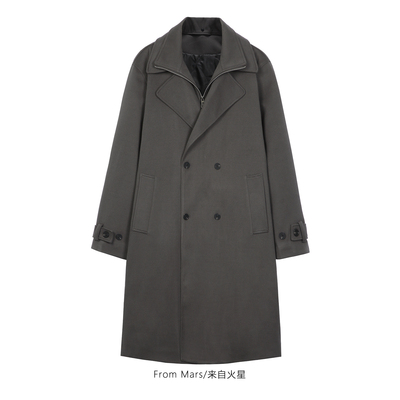 预谋已久翻领夹棉宽松棉服外套