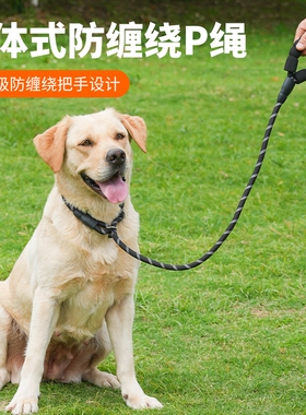 狗绳p链防爆冲遛狗绳拉布拉多狗链p绳大型犬遛狗狗牵引绳小狗狗