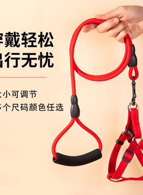 狗牵引绳狗绳子牵引绳小型犬遛狗绳小狗狗牵狗背带式泰迪宠物用品