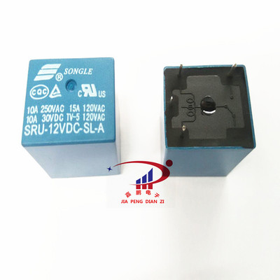 SRU-12VDC-SL-A 松乐继电器12V 22F 4脚一常开 T70 15A 120VAC
