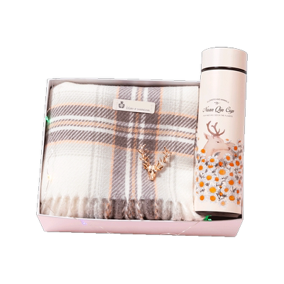 冬季高级女女生围巾手套礼盒装