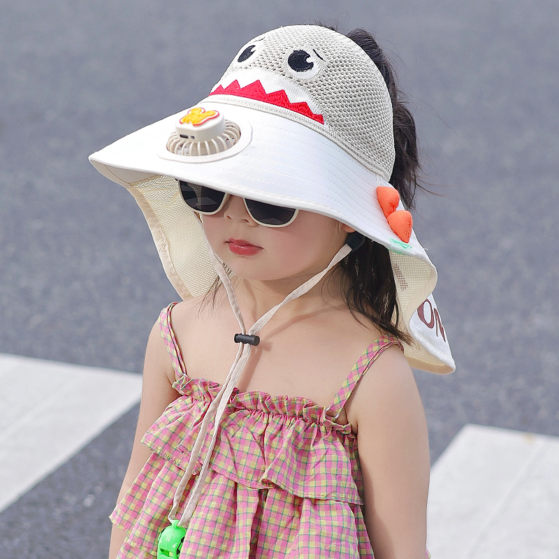 防晒帽可爱搞怪儿童夏季