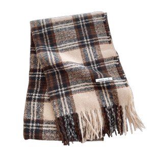 绿色格子围巾女2024新款冬季韩版百搭仿羊绒高级感两用披肩保暖潮