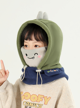 帽子围巾口罩一体可爱卡通女秋冬
