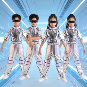 运动会机器人表演服科技服幻彩爵士舞六一儿童演出服太空舞蹈服装