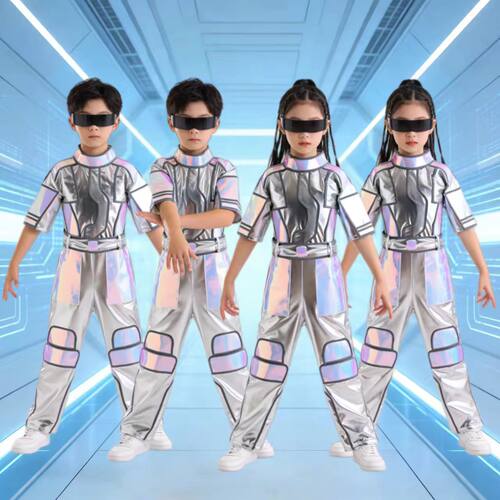 运动会机器人表演服科技服幻彩爵士舞六一儿童演出服太空舞蹈服装
