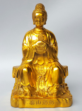 泰山奶奶铜像眼光娘娘观音中式