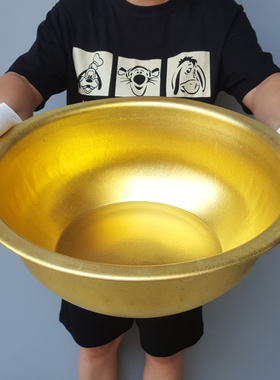 铜盆加厚结婚中式摆件家用手工