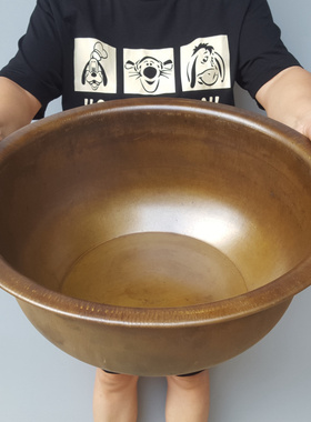 铜盆加厚结婚中式摆件家用手工