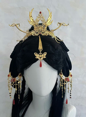 发冠合金古风汉服头饰