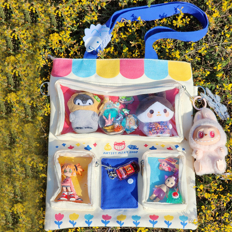 艺术家原创2.0小众设计y2k高级感撞色单肩帆布娃娃包通勤女包痛包,箱包皮具/热销女包/男包,痛包,淘宝优惠券,粉丝福利购,淘宝优惠卷