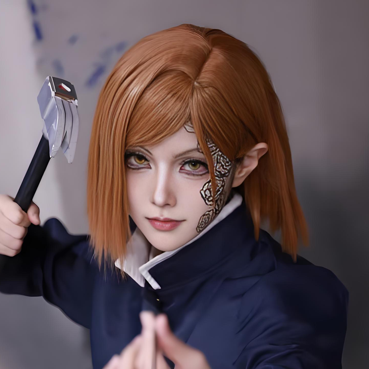 咒术回战钉崎野蔷薇假发cos二次元动漫波波头日常百搭万用全头套