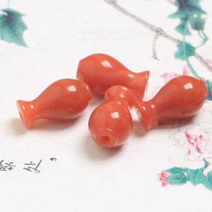 天然南红小宝瓶隔珠背云  diy精致配件