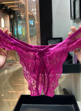 调1情内裤性感低腰蕾丝诱惑黑色玫红色丁字裤女T裤内裤