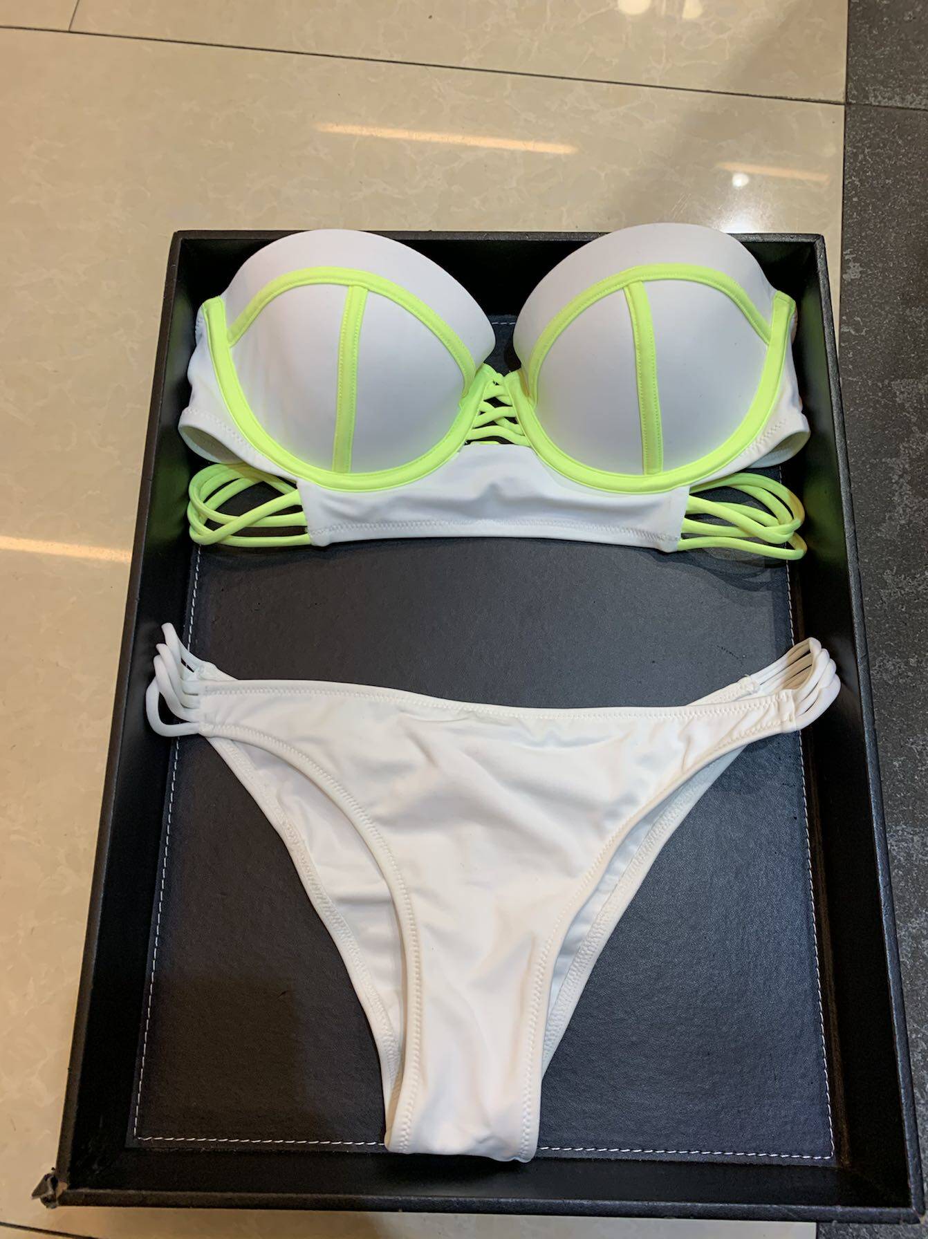 T裤丁字裤女比基尼bikini泳衣白色性感火辣低腰半杯大胸显小少女