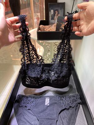 无钢托透视可爱风大码粉色内衣