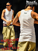 BLACUL 打底衫 重磅黑人包臀长款 紧身背心男嘻哈运动白色螺纹无袖