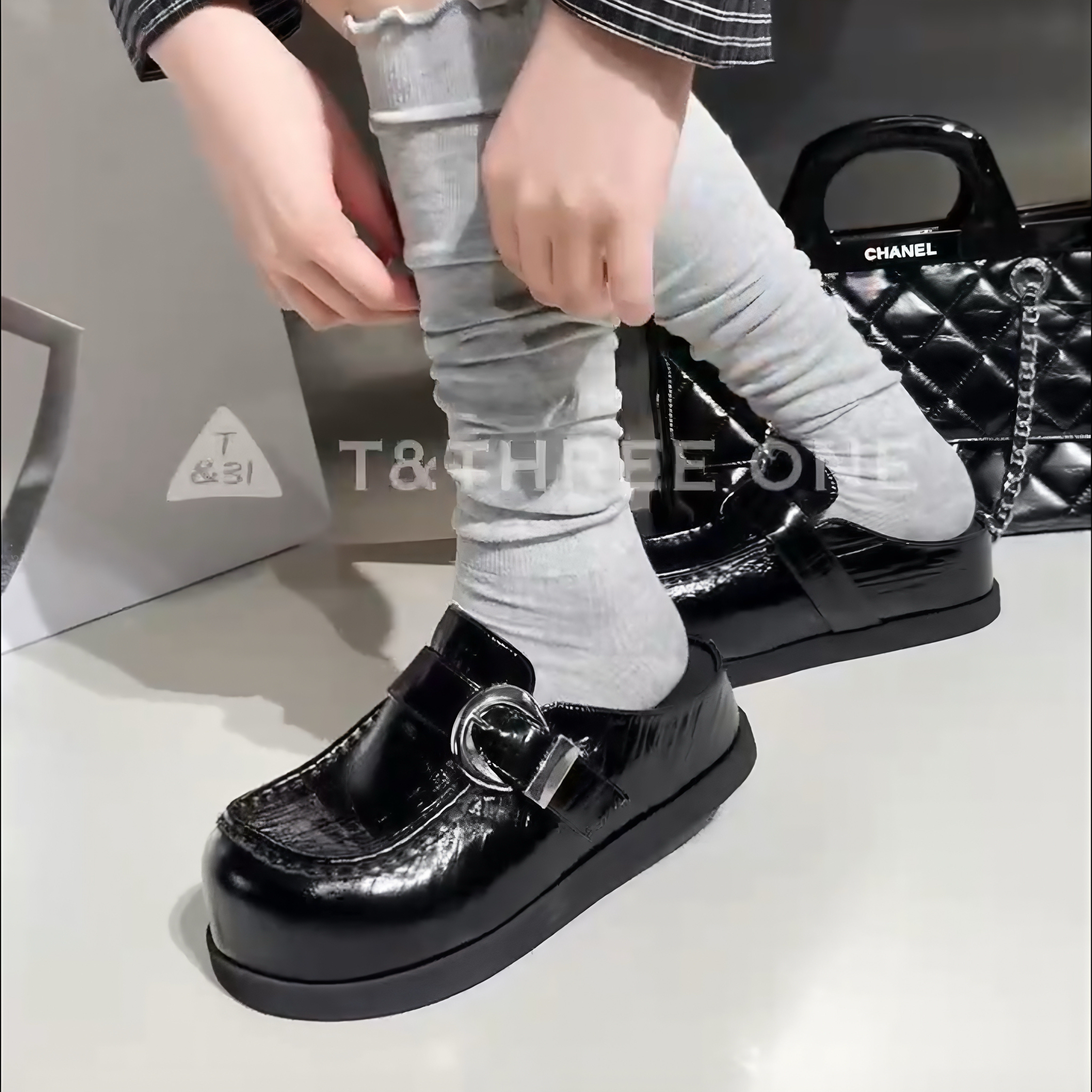 T31女鞋2026年春季新款厚底勃肯鞋包头拖鞋黑色懒人鞋半拖穆勒鞋