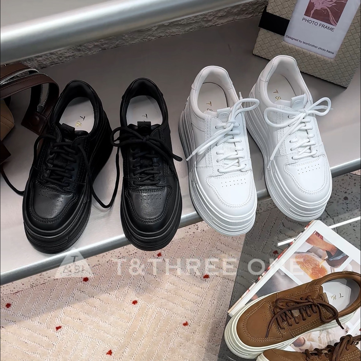 T31女鞋2026秋季新款厚底8公分小白鞋女百搭增高运动鞋休闲板鞋女