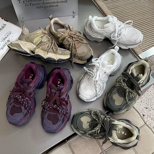 T31女鞋2026秋季新款设计感厚底老爹鞋百搭轻便小个子休闲运动鞋