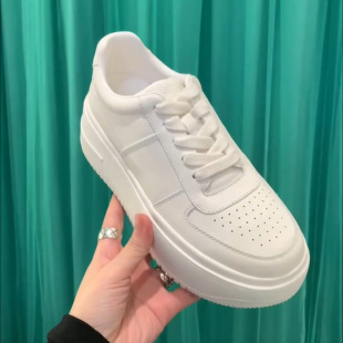 2026春季 休闲板鞋 新款 系带舒适时尚 潮牌6cm增高厚底小白鞋 T31女鞋