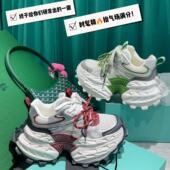 2026春季 新款 双网拼色老爹鞋 T31女鞋 时髦休闲厚底增高8公分运动鞋