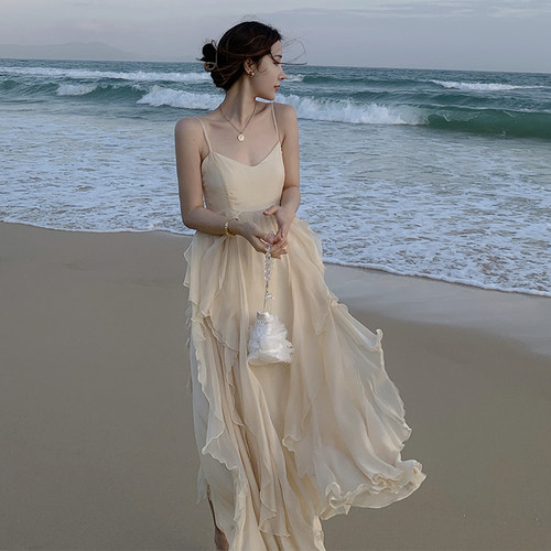 长裙超仙海边度假沙滩吊带夏季女