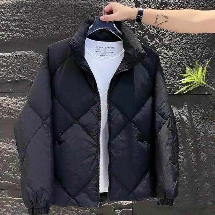 男士立领短款棉衣2025秋冬新款时尚百搭宽松轻薄保暖潮牌棉服外套