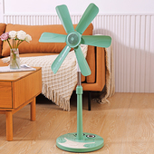 羽晴电风扇伸缩立式 六叶风扇静音大风量宿舍卧室卡通落地扇