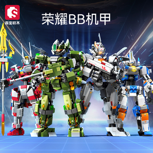森宝积木战地荣耀战士风起龙吟战神金刚组装模型男孩拼装玩具礼物