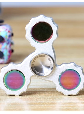 俄罗斯CKF指尖陀螺三叶静音edc手指陀螺合金指间螺旋成人减压玩具