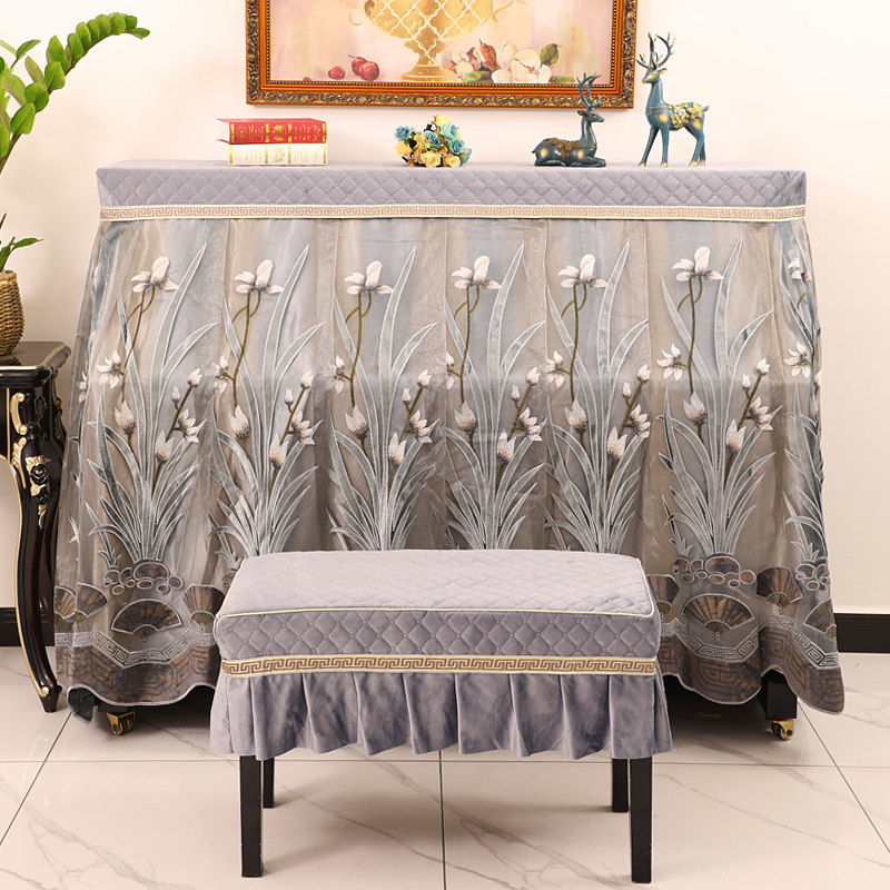 新中式钢琴防尘罩现代简约钢琴罩全罩中式高档轻奢钢琴套钢琴盖布