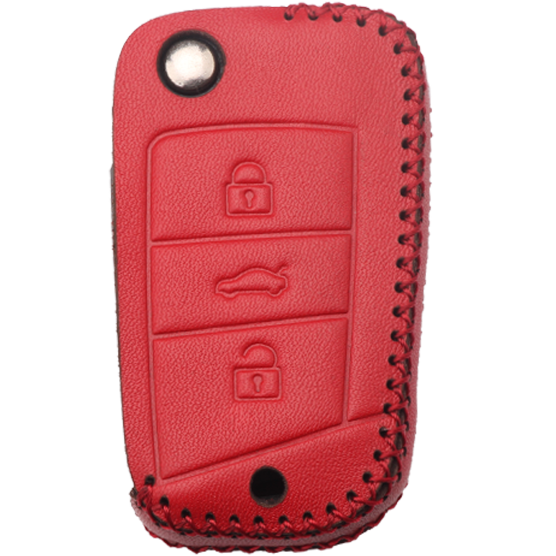 捷达VS5汽车真皮钥匙套 捷达VA3遥控包 专用捷达VS7/VA7保护壳扣