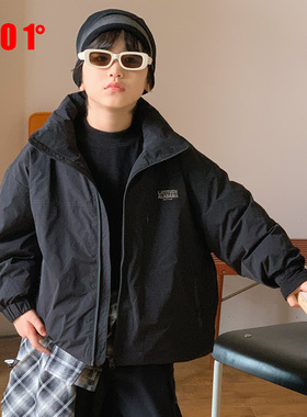 edo1一度童装2025冬季新款男女童酷飒简约羽绒服儿童保暖外套潮