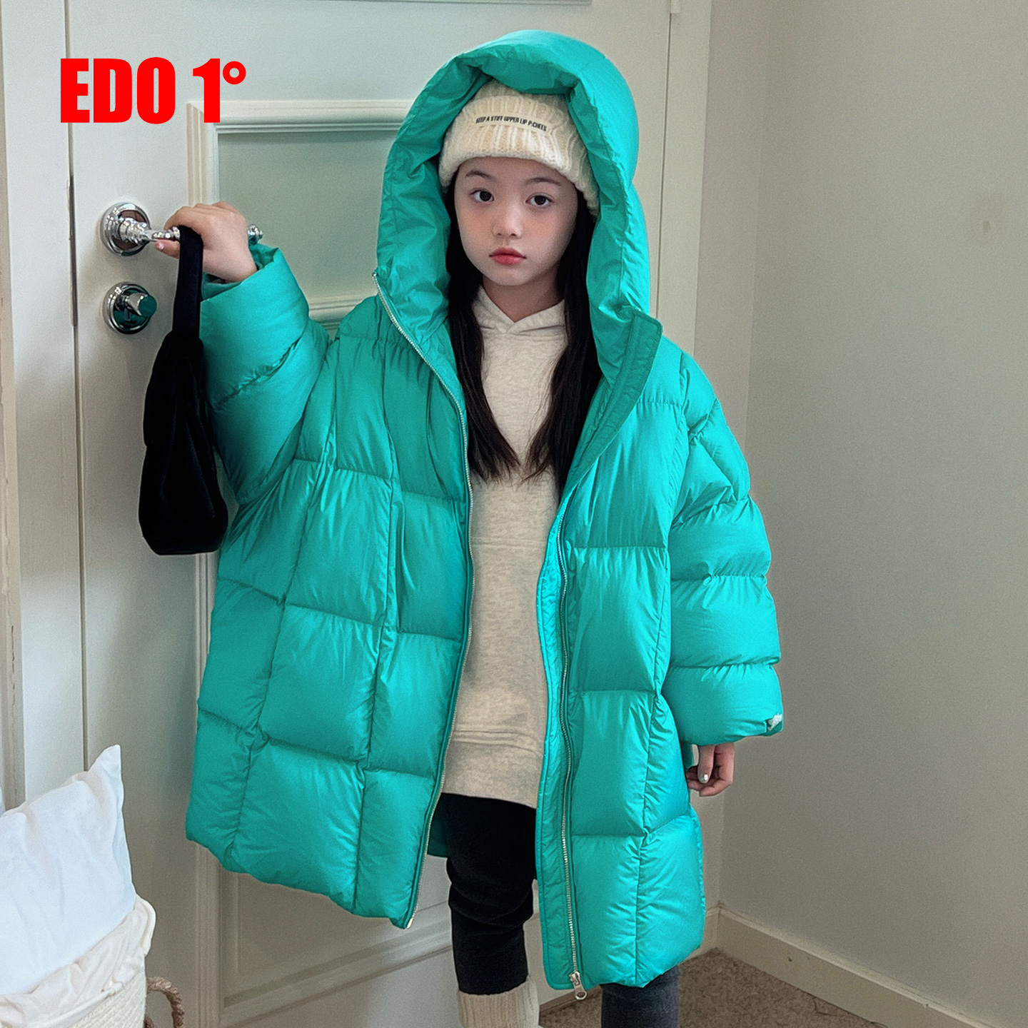 edo童装中长款羽绒服儿童外套