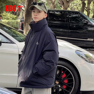 EDO一度25冬新款男女童时尚立领羽绒服白鸭绒保暖外套成人宽松款