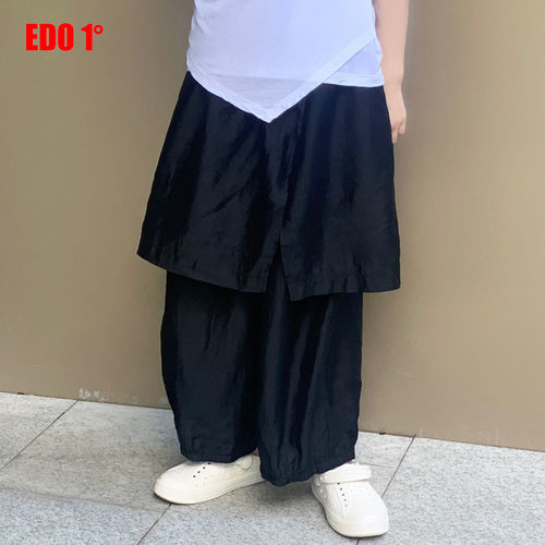 edo童装夏季新款假两件长裤
