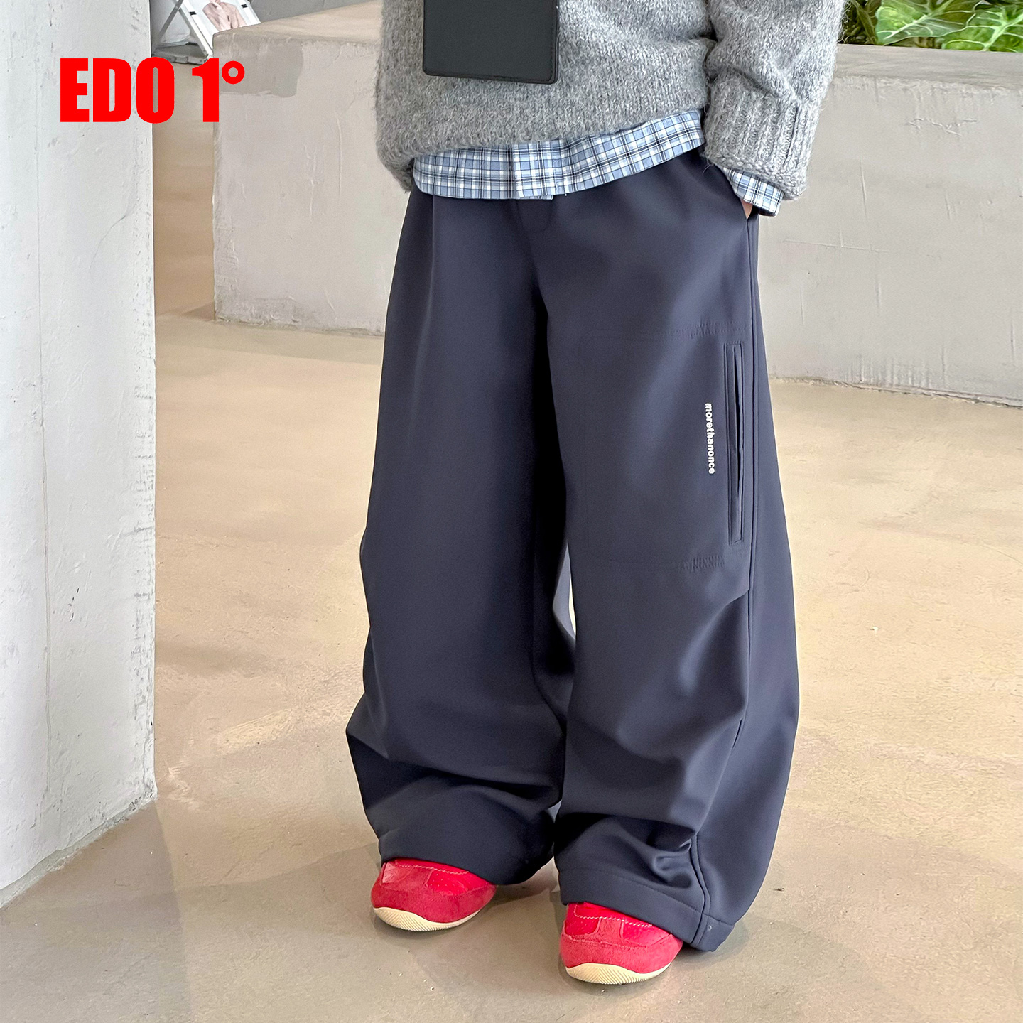 edo1一度童装冬季新款阔腿工装裤