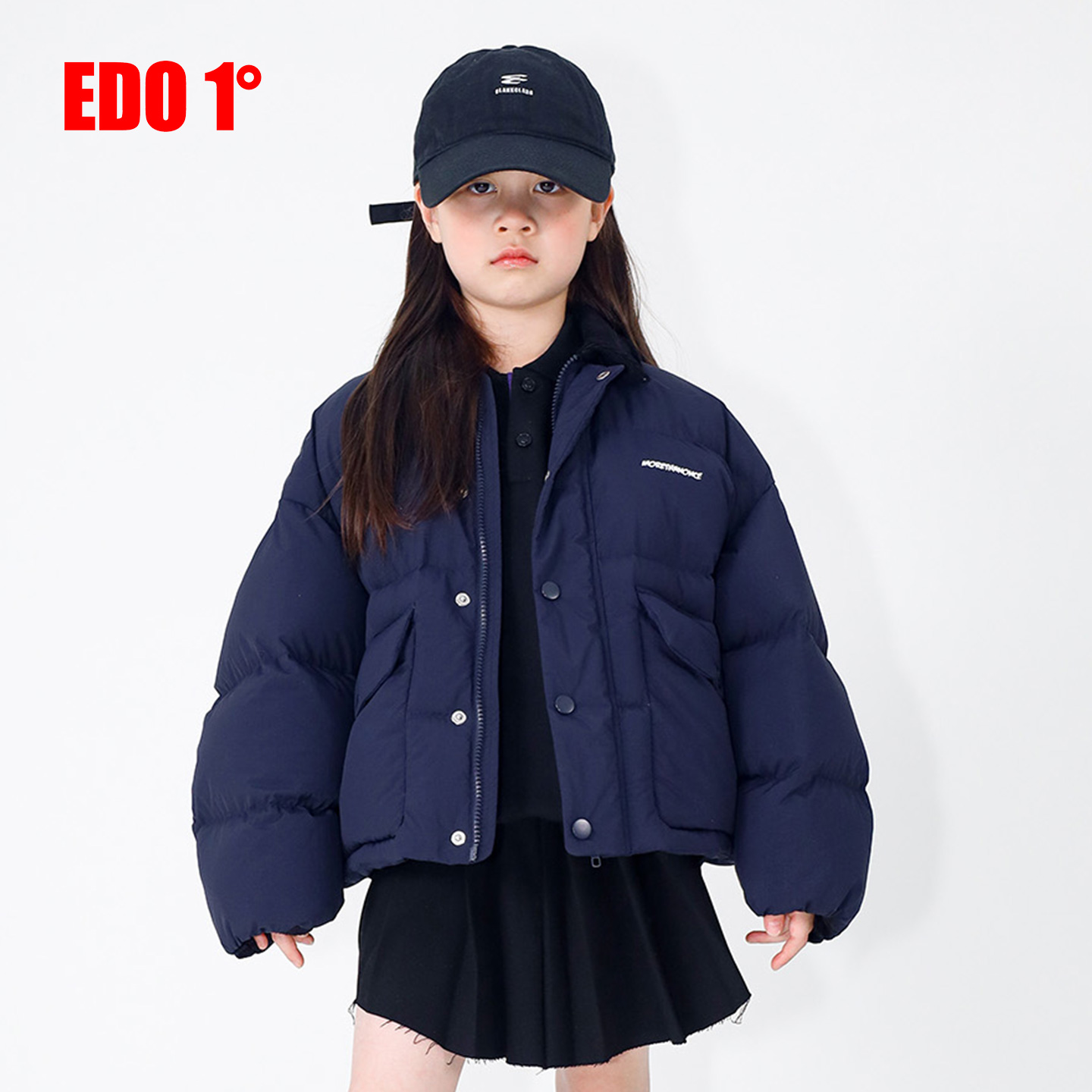 edo1一度童装冬季简约百搭羽绒服