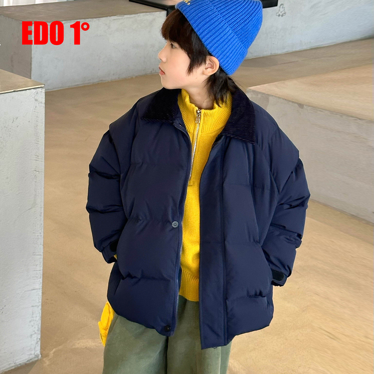 edo一度童装冬季新款百搭羽绒服