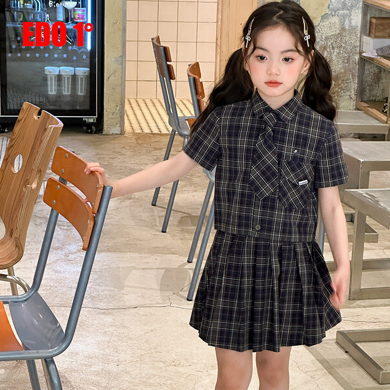edo童装2026夏季新款女童套装