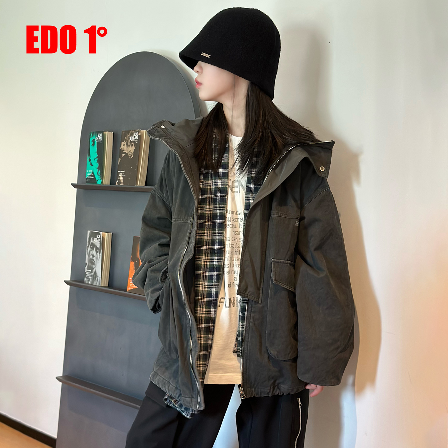 edo童装时尚休闲棉外套